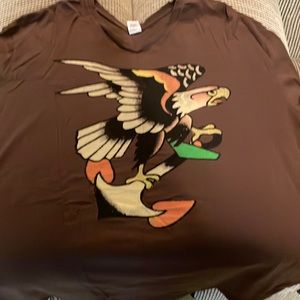 Brown Ed Hardy long sleeve tee